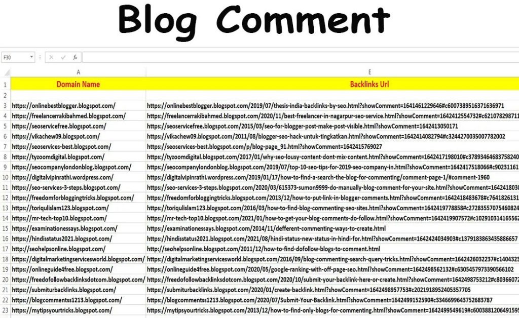 Blog Comment